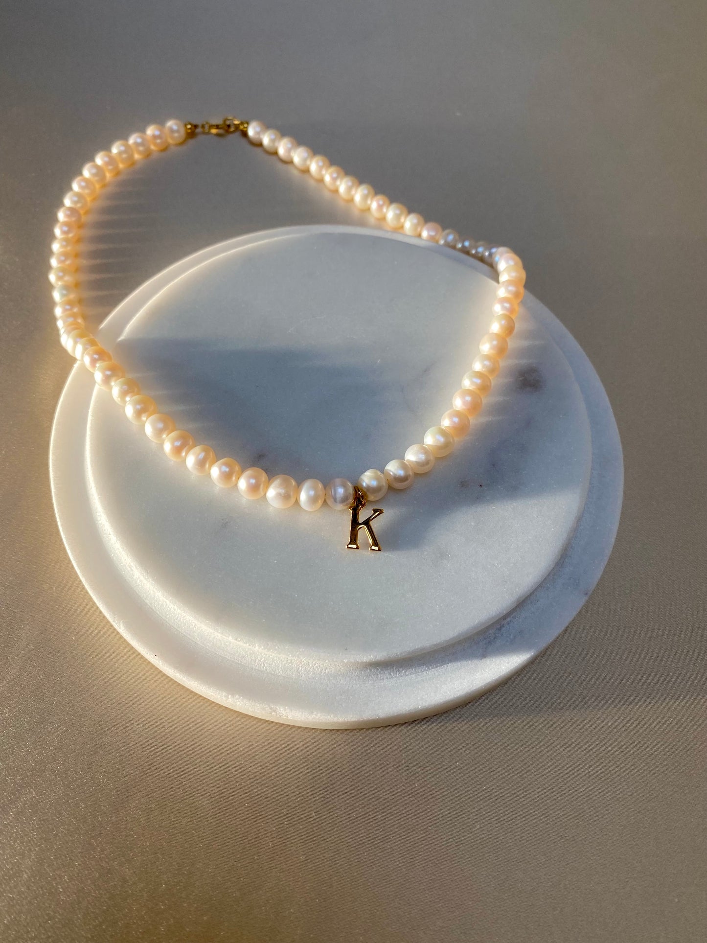Pearly letter necklace