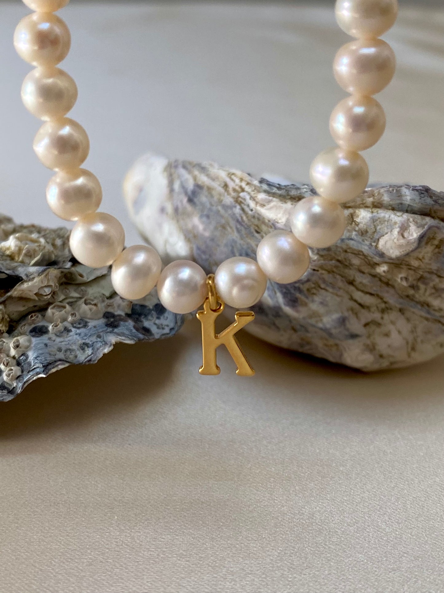 Pearly letter necklace