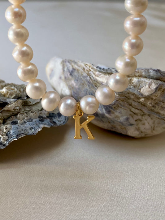 Pearly letter necklace